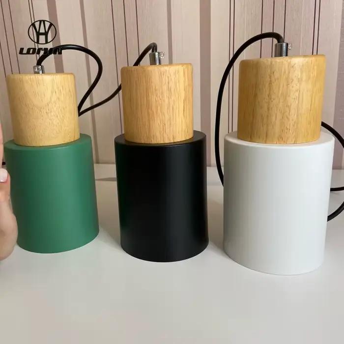 GEW moderne nordique bois chevet suspension E27 lampe suspendue intérieur chambre décor AC110V 220V luminaire
