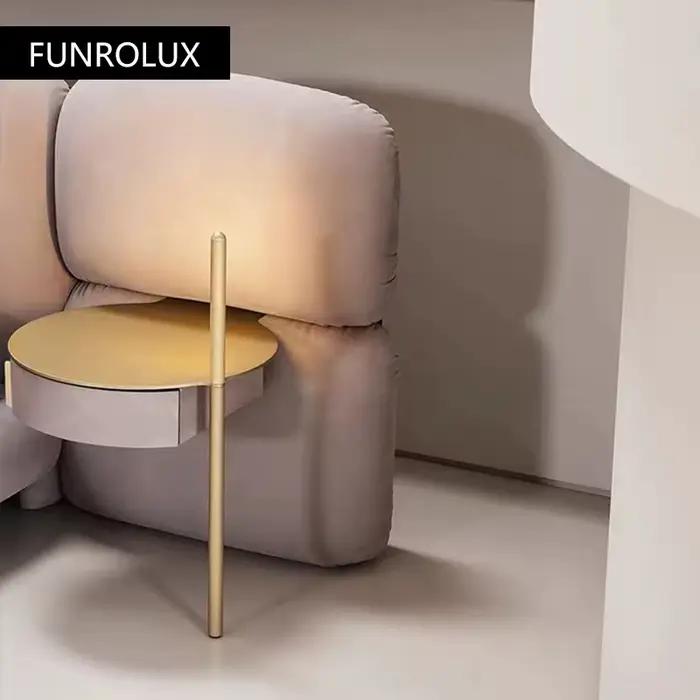 Lit en velours moderne et simple