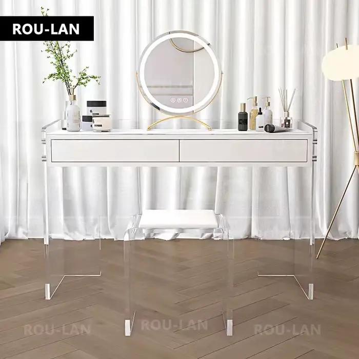 Coiffeuse en dalle de roche brillante de haute qualité