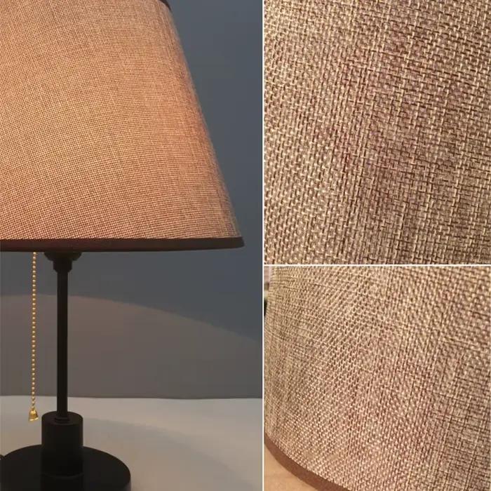 Abat-jour de lampe de Table rétro en tissu de lin