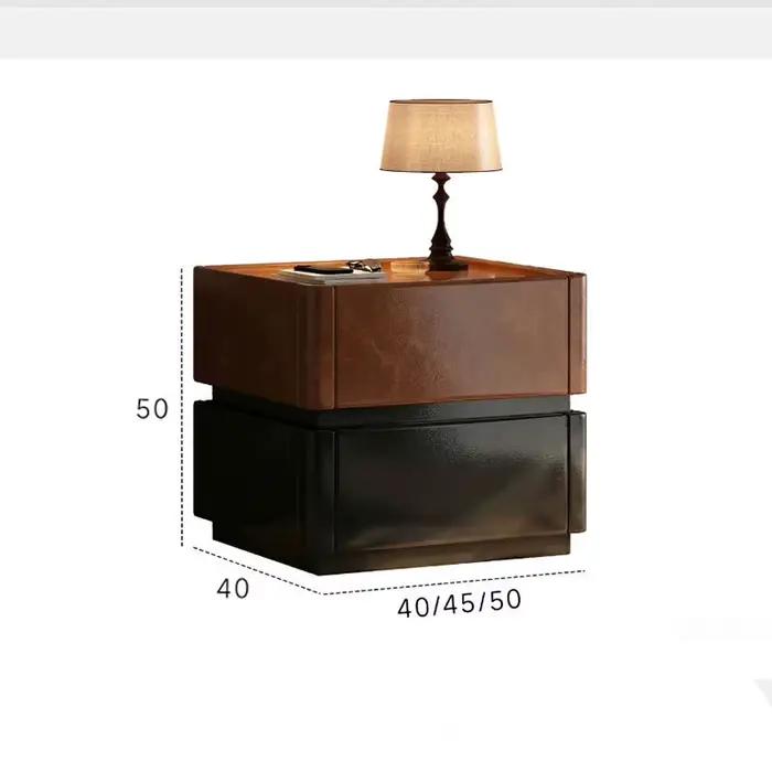 Table de Chevet de Luxe Vintage Nordique Moderne avec Rangement
