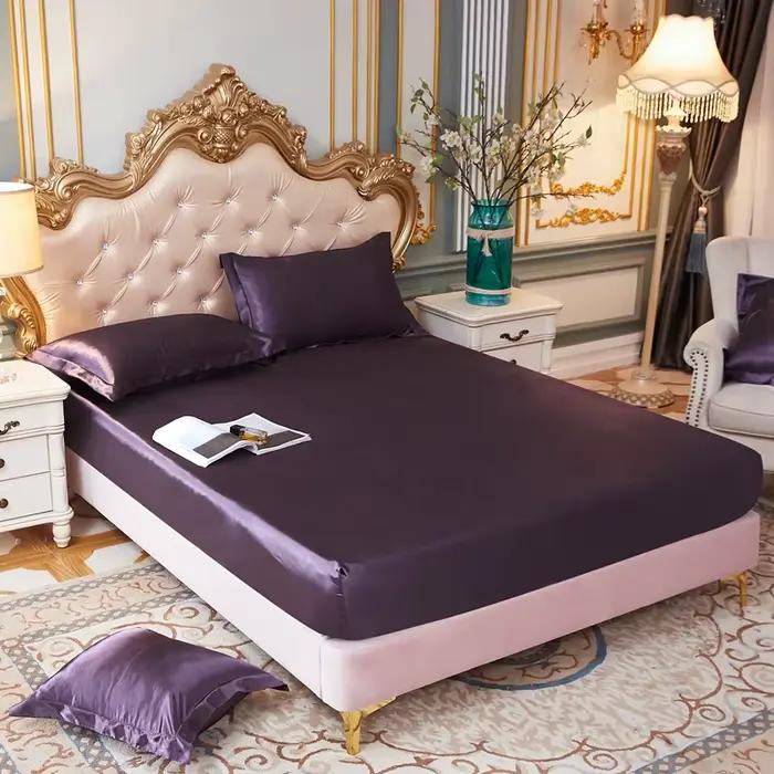 Drap-housse en Satin, couleur unie