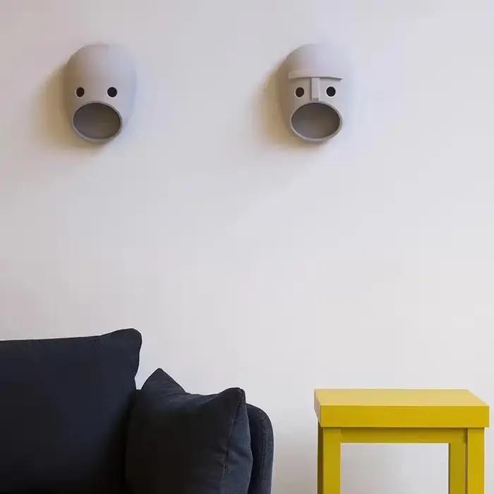 Designer Moooi Joker gris applique modèle moderne chambre chambre couloir fond escalier masque décor LED résine applique éclairage