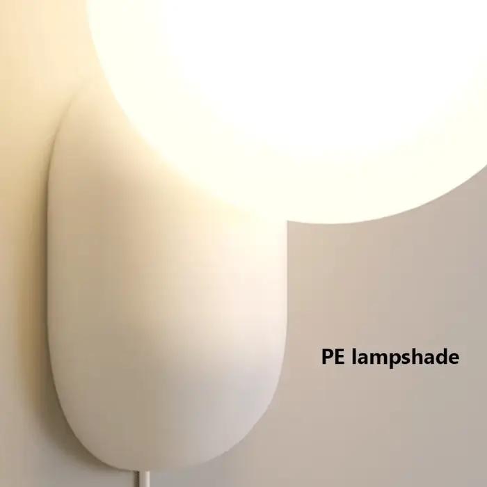 Petite crème minimaliste chambre chevet applique moderne Simple salon noir blanc LED lumières allée appliques murales décoratives