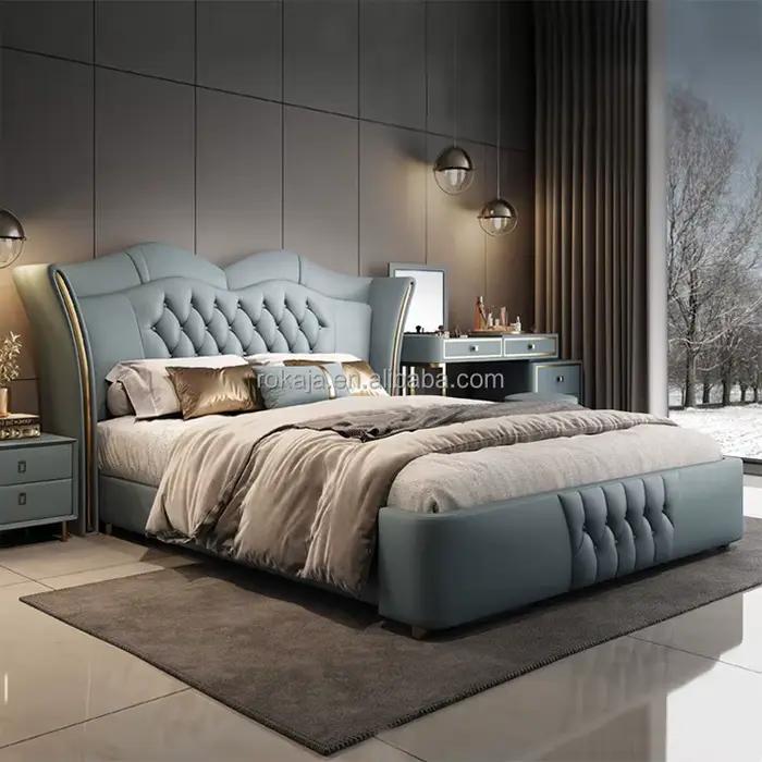 Lit en cuir de luxe moderne