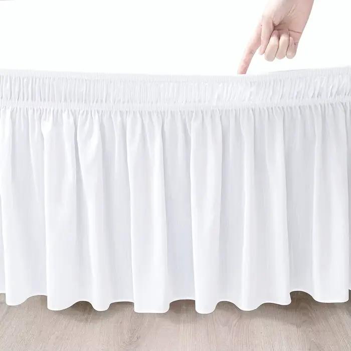 Jupe de lit à volants anti-poussière de 14 pouces