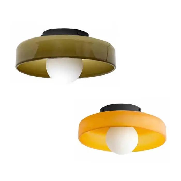 Plafonnier en verre vintage moderne couloir