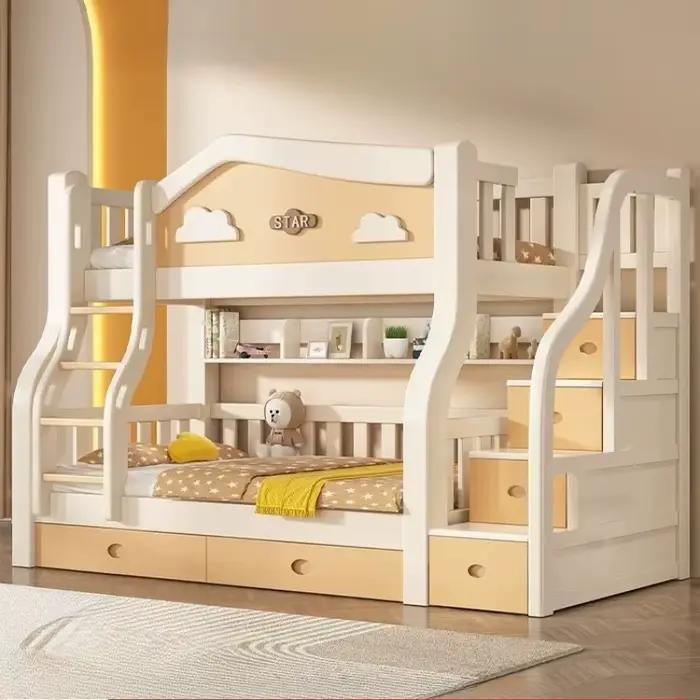 Lit superposé de luxe en bois avec cadre