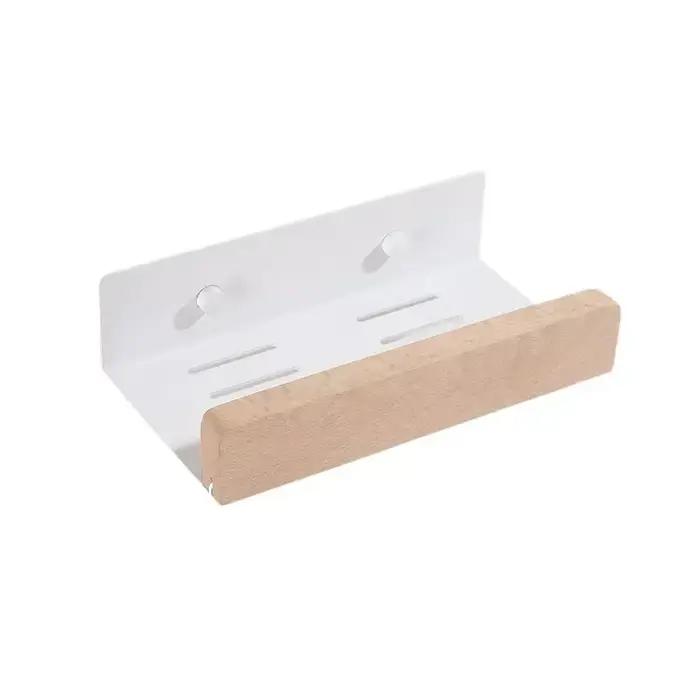 Étagère Murale en Bois de Hêtre pour Salle de Bain