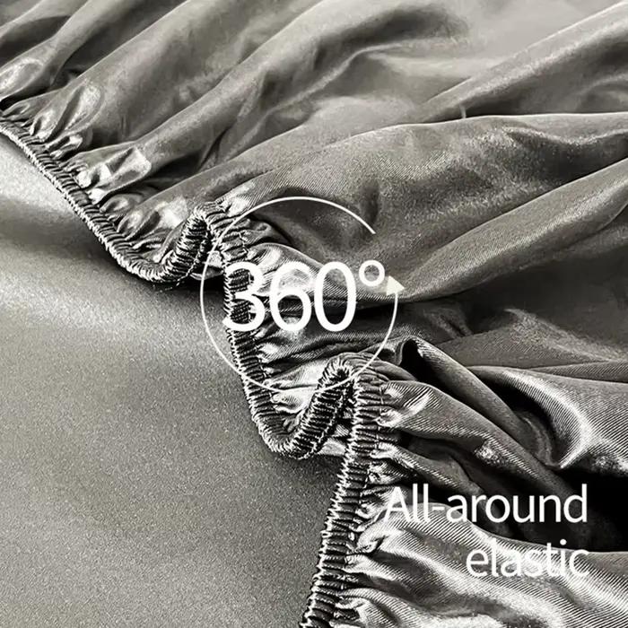 Ensemble de draps-housses en Satin de luxe