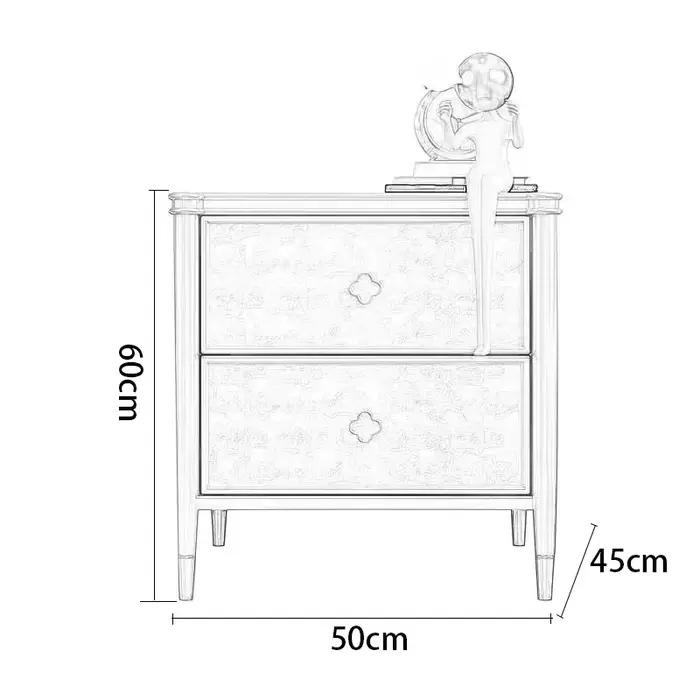 Tables De chevet Glam françaises modernes De luxe Premium beauté