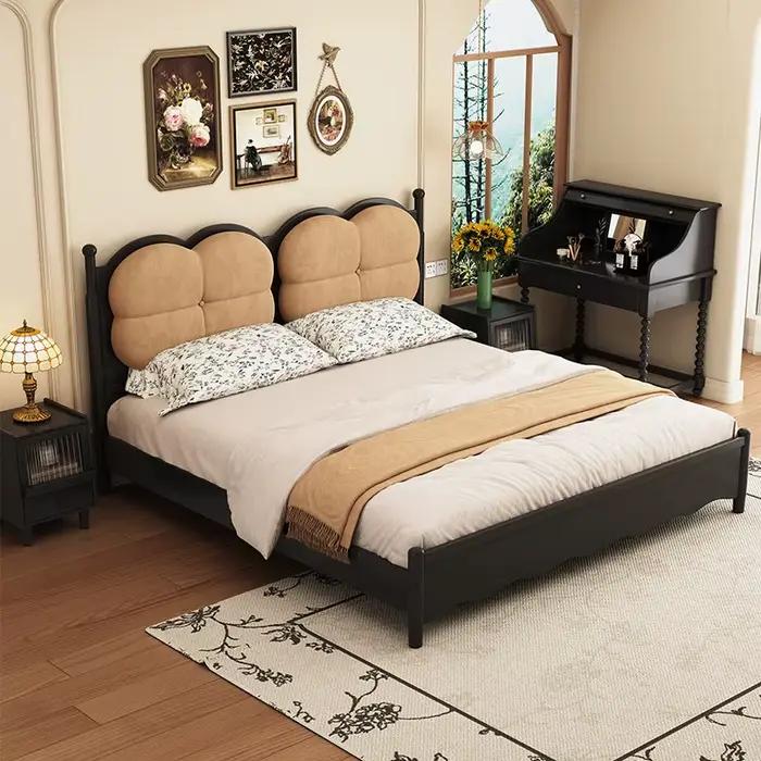 Lit en bois massif 150x200cm pour 2 personnes