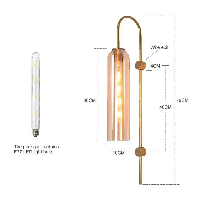 Applique Murale LED en Verre au Design Nordique Moderne