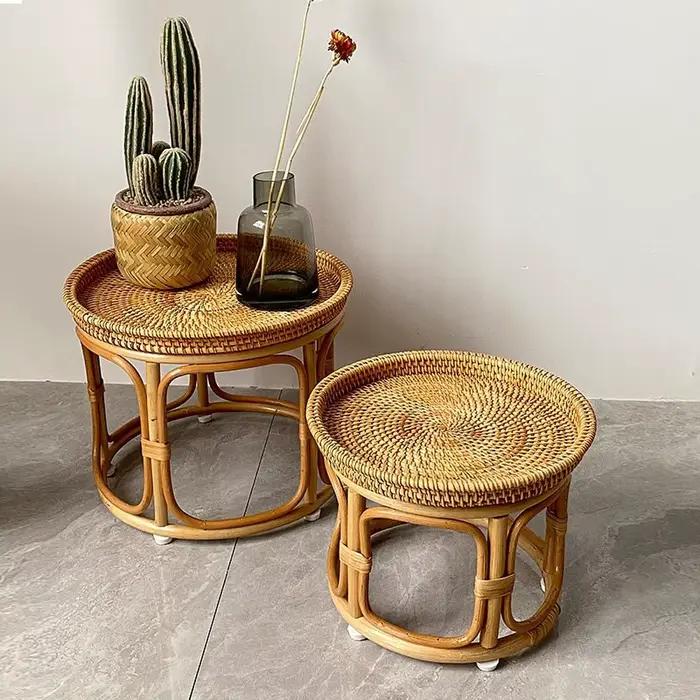 Table d'appoint en rotin