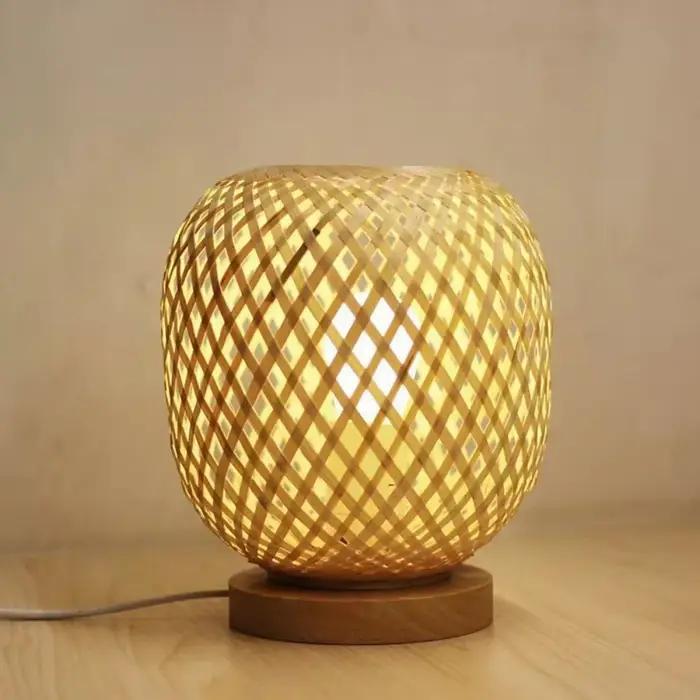 Lampe de Table en Bambou et Rotin