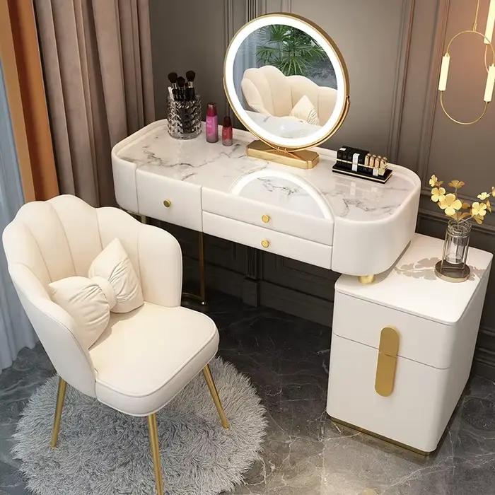 Table de vanité esthétique à la mode avec tiroir large luxe mignon