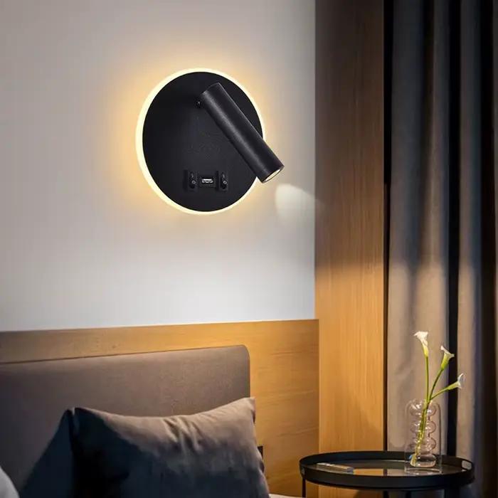 Applique Murale Nordique Moderne à LED avec Joli USB