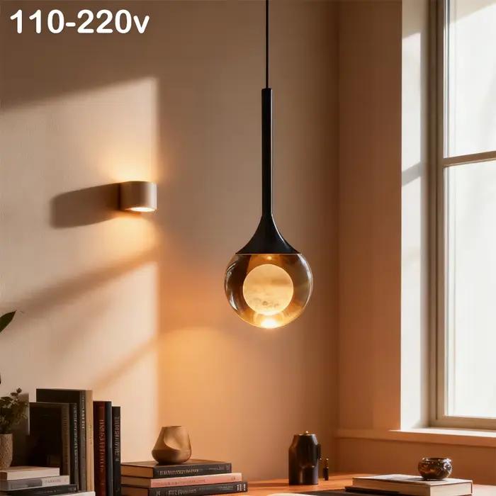 Lustre de chevet LED moderne 110-220V en aluminium