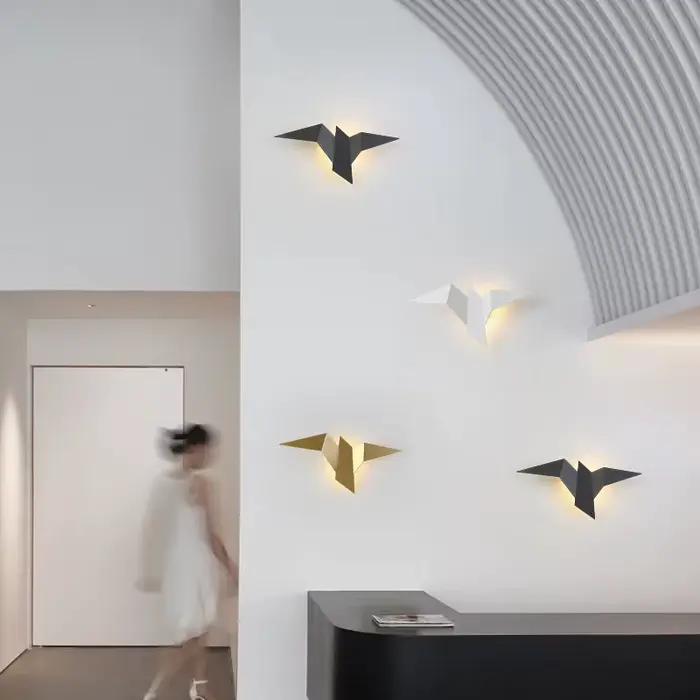Nouveau Nordique LED oiseau appliques chambre décor appliques murales intérieur éclairage moderne pour maison escaliers chambre chevet luminaires