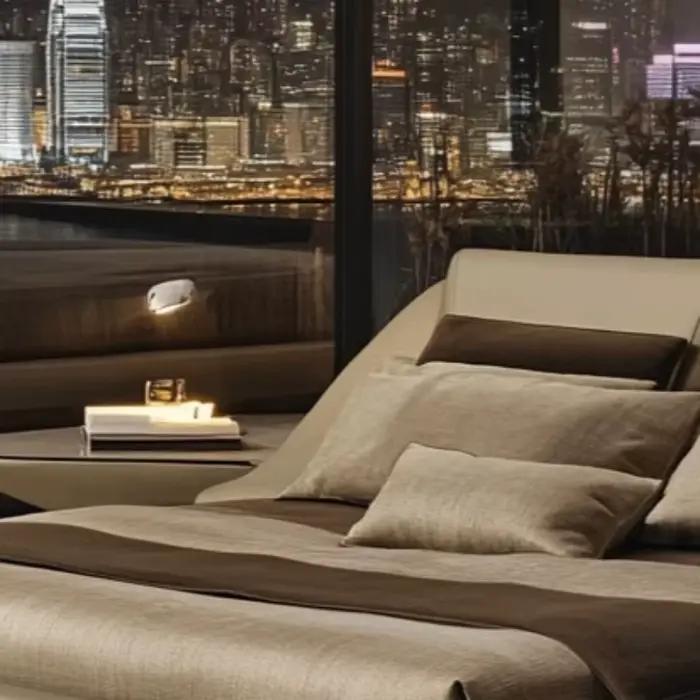 Lit King Size Moderne de Luxe : Conception Innovante
