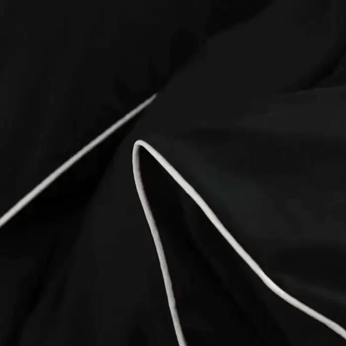 Parure de lit noire – Parure de lit minimaliste Queen/King Size