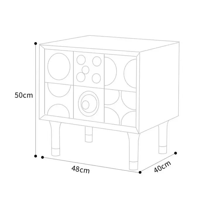 Tables De chevet simples européennes avec rangement beauté élégante