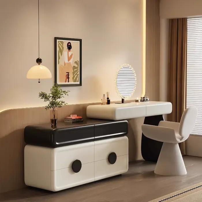 Coiffeuse esthétique légère ronde de luxe chambre