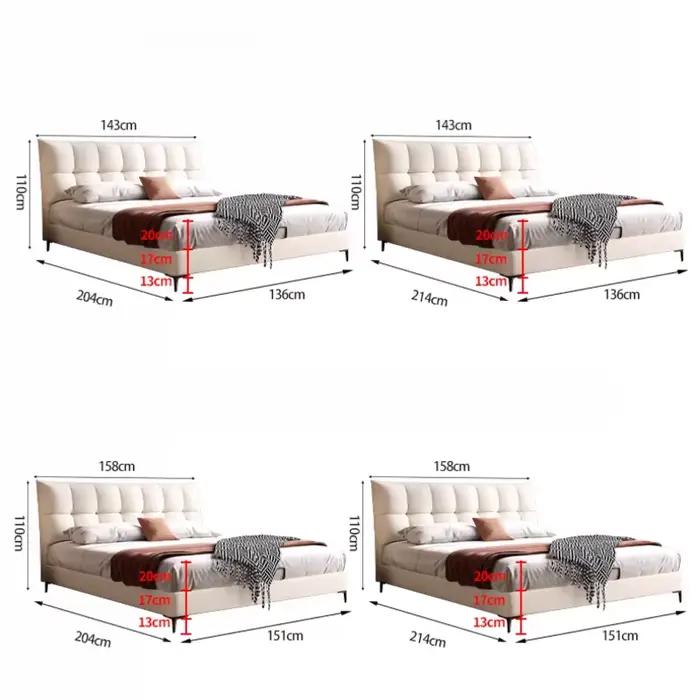 Support de jambe de lit de rangement nordique