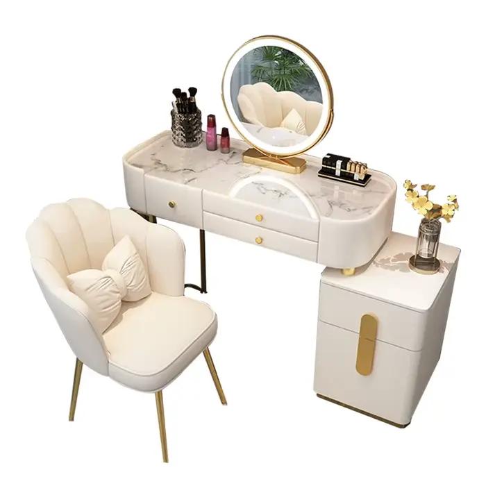 Table de vanité esthétique à la mode avec tiroir large luxe mignon