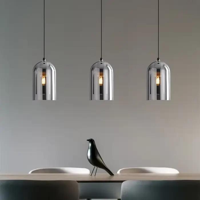 Plafonnier Led suspendu en verre au design nordique moderne