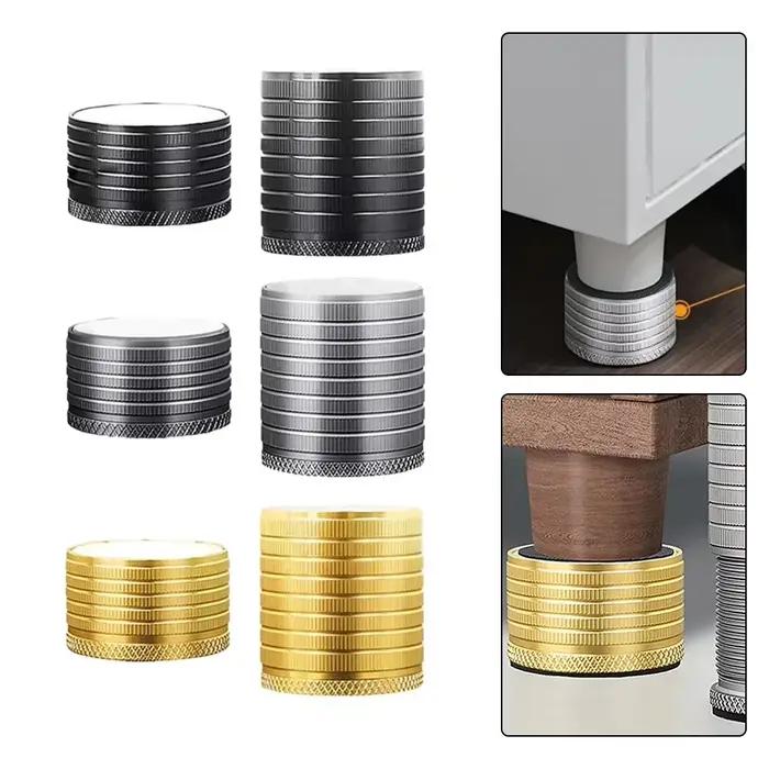 Pieds de Table de lit, Base surélevée en alliage d'aluminium et Silicone
