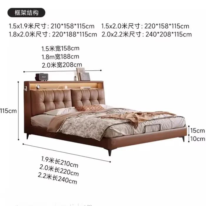 Cadres De maquillage organisateur De lit moderne espace De rangement De luxe lit multifonctionnel chambre Cama De Casal Luxuosa accessoires pour la maison