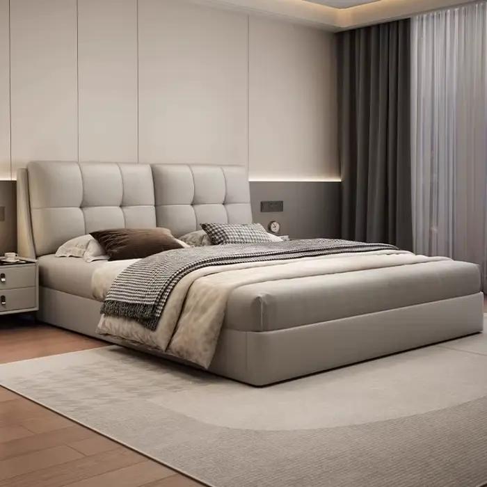 Reine rangement lit chambre King Size Double cadre moderne tête De lit luxe dormir Camas De dortoir accessoires pour la maison