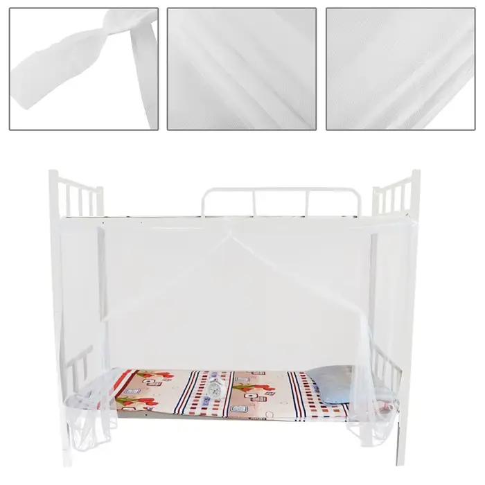 Moustiquaire Blanche à 4 Niveaux d'Angle pour Lit Queen Size Complète