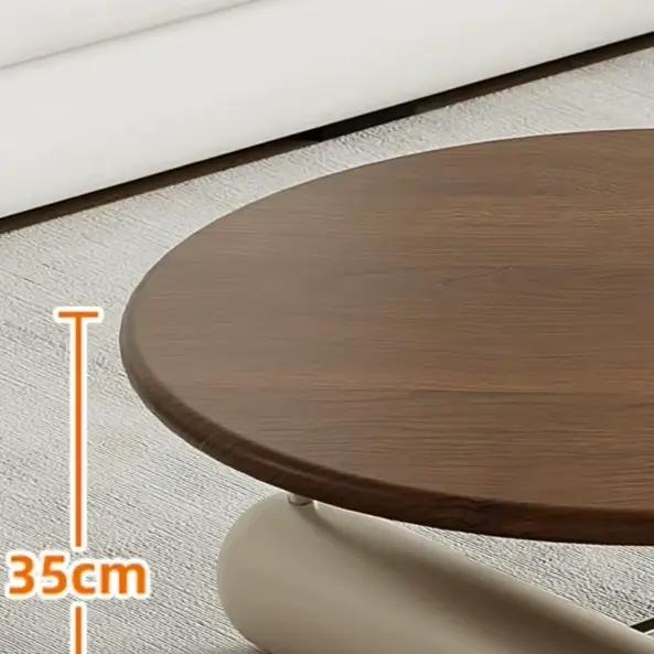 Table basse ronde en bois pour chambres à coucher