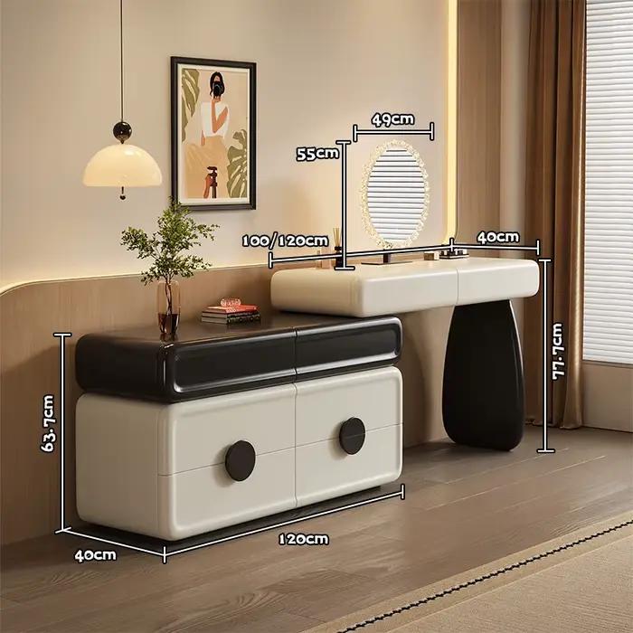 Coiffeuse esthétique légère ronde de luxe chambre