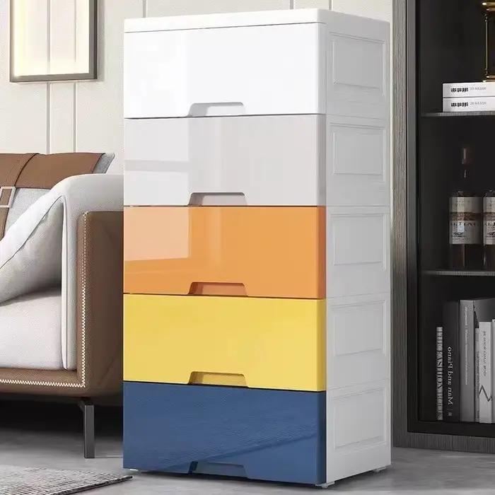 Armoire de rangement en plastique épaissi style tiroir pour vêtements de bébé nourrisson et enfant gain de place pour la maison.