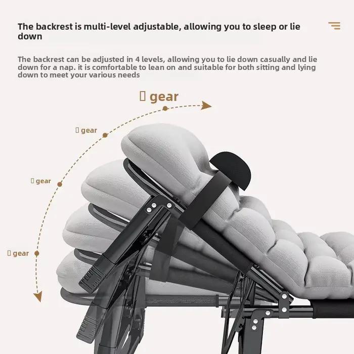 Lit pliant bureau simple en métal ménage sieste
