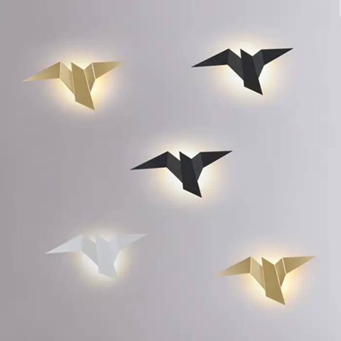 Nouveau Nordique LED oiseau appliques chambre décor appliques murales intérieur éclairage moderne pour maison escaliers chambre chevet luminaires