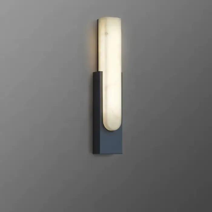 Nordique moderne chambre chevet mural luminaire appliques lampes Led marbre Simple créatif gris métal décor à la maison applique murale