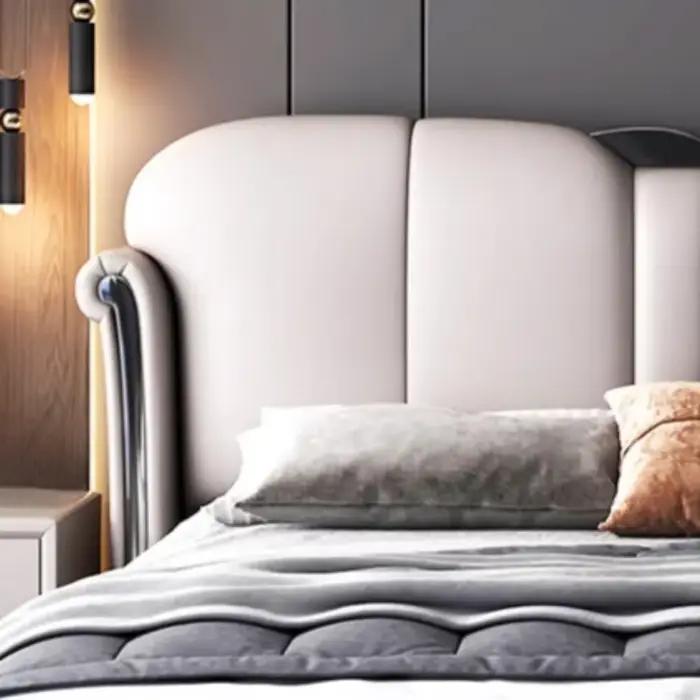 Lits rembourrés modernes rangement minimaliste cadres de lit de luxe multifonctionnels tables de nuit Letto Matrimoniale meubles de maison