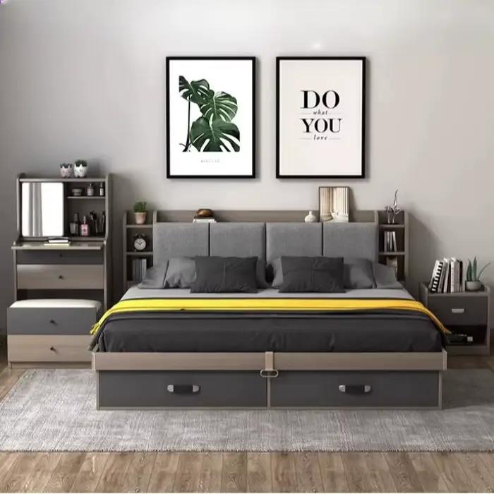 Lit de chambre Queen 180x200 avec rangement