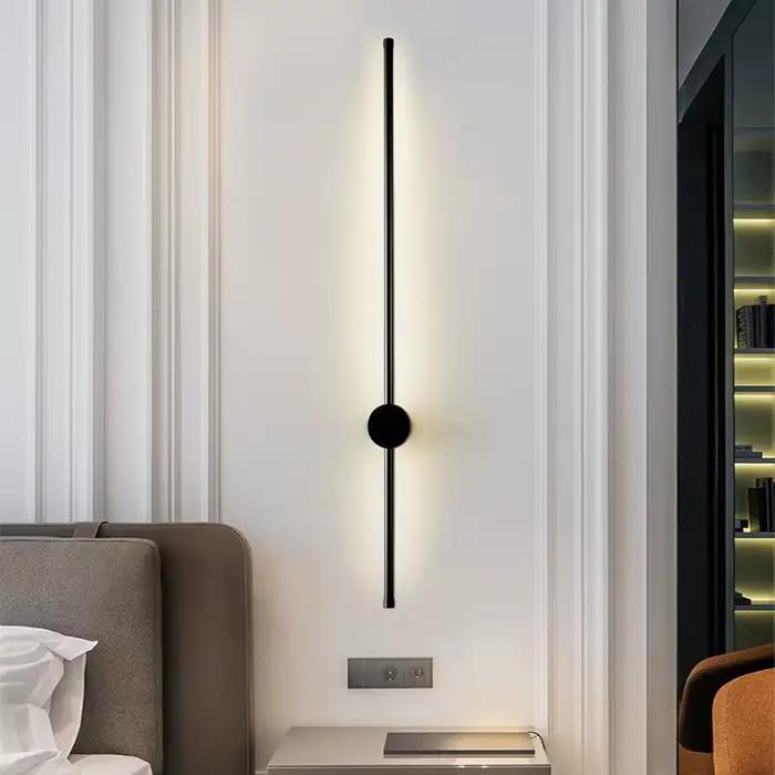 80CM mur LED lampe longue bande lumière noire chambre lampes de chevet nordique luminaires décoratifs ligne lumière fond décor à la maison