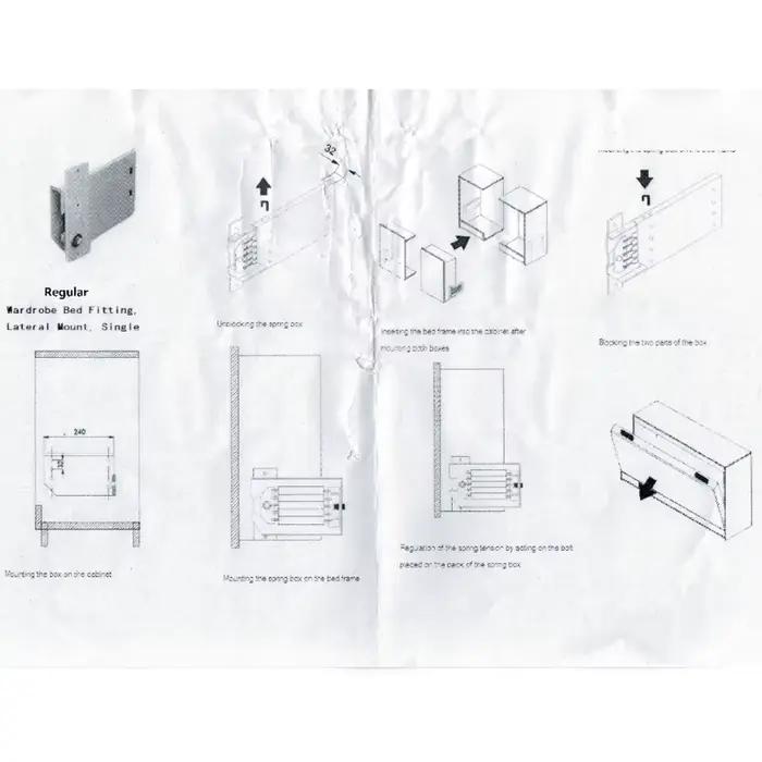 Kit de quincaillerie pour lit mural