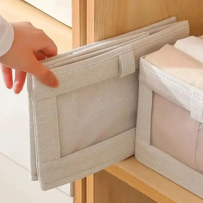 Boîtes de rangement pliables en tissu grande capacité pour pantalons et vêtements