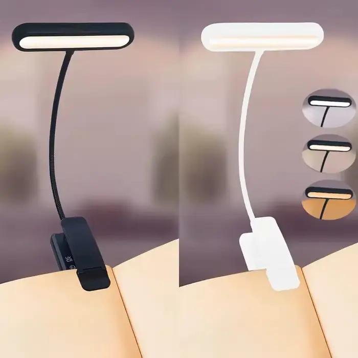 LED livre lumière lampe de lecture soin des yeux Clip-on USB Rechargeable