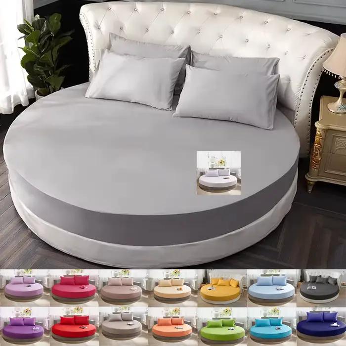 Drap de Lit Rond 100% Coton avec Bande artificiel astique