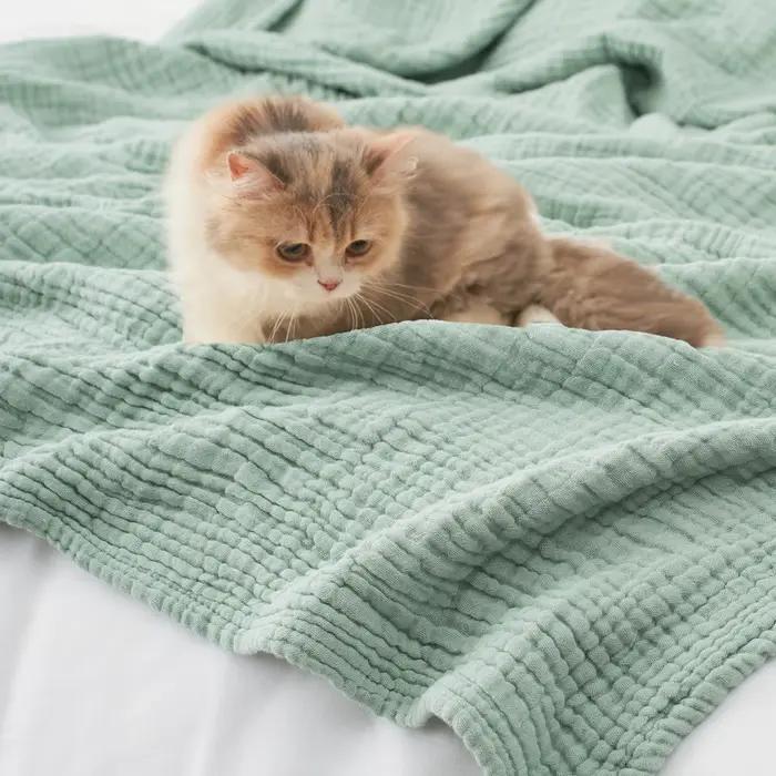 Couverture en mousseline 100% coton