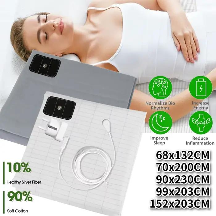 Drap de mise à la terre 90% coton biologique et 10% fibre d'argent pur