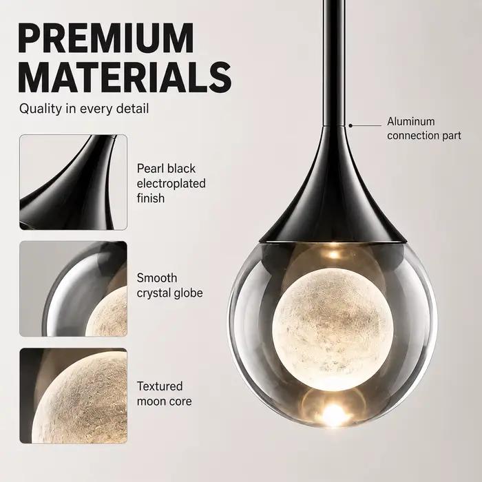 Lustre de chevet LED moderne 110-220V en aluminium